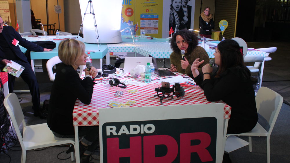 Plateau radio au salon de l'étudiant de Rouen, avec HDR